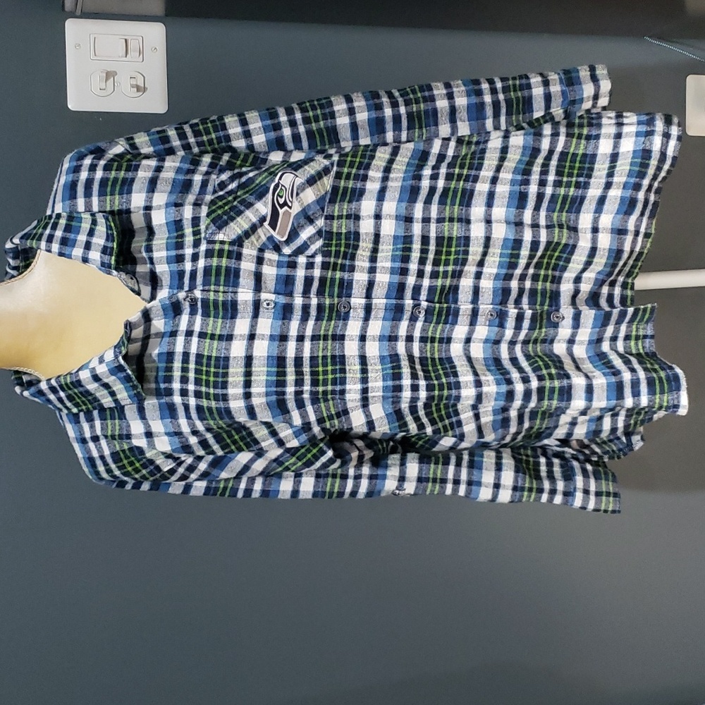 NFL SEATTLE SEAHAWKS Flannel Sleepshirt Sz 3X